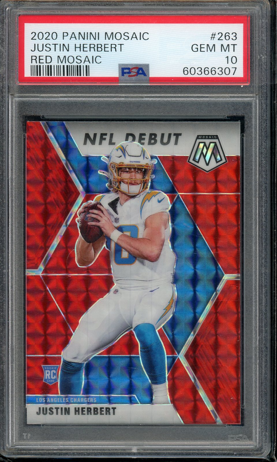 : Justin Herbert 2020 Panini Rookies & Stars Football Card #103  Graded PSA 10 : Collectibles & Fine Art