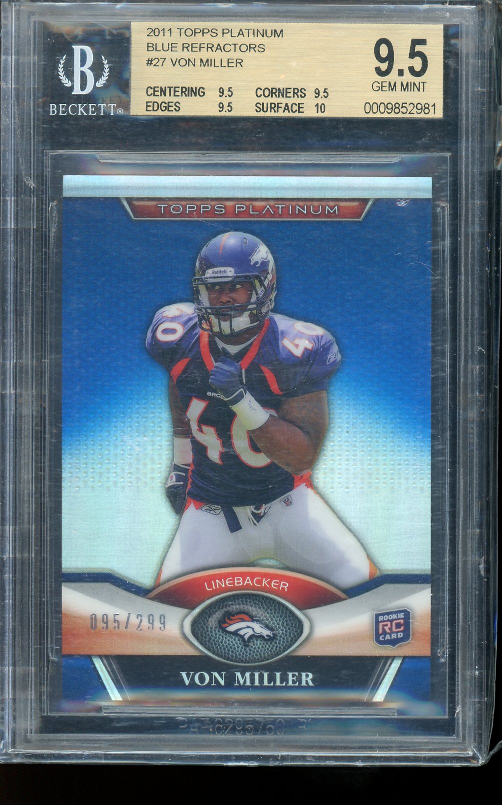 Von Miller 2011 Topps Prime Rookie Card RC Broncos Rams Bills (jp)