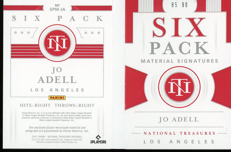 Jo Adell - 2021 Panini National Treasures - Six Pack RPA - 85/99