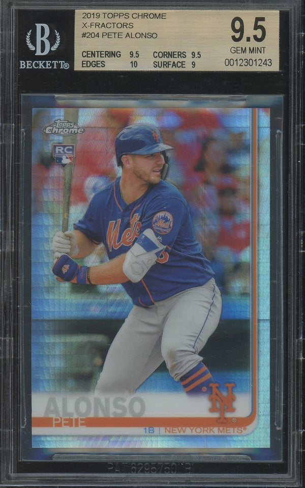 Pete Alonso - 2019 Topps Chrome #240 - Prism Refractor - BGS 9.5