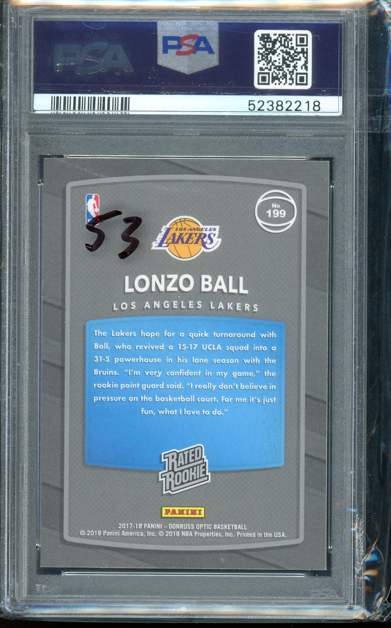 Lonzo Ball - 2017 Panini Donruss Optic