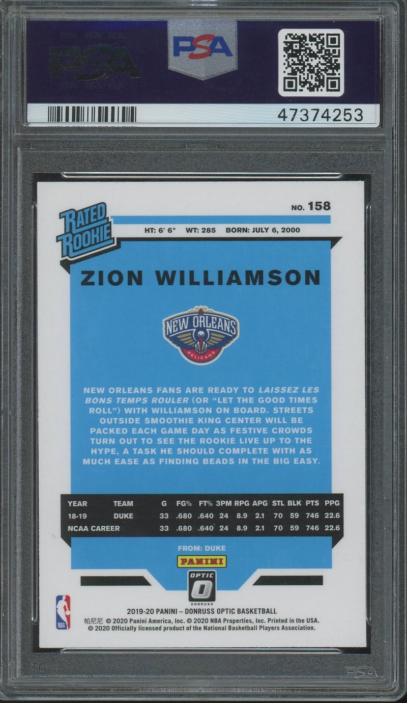 Zion Williamson - 2019 Panini Donruss Optic