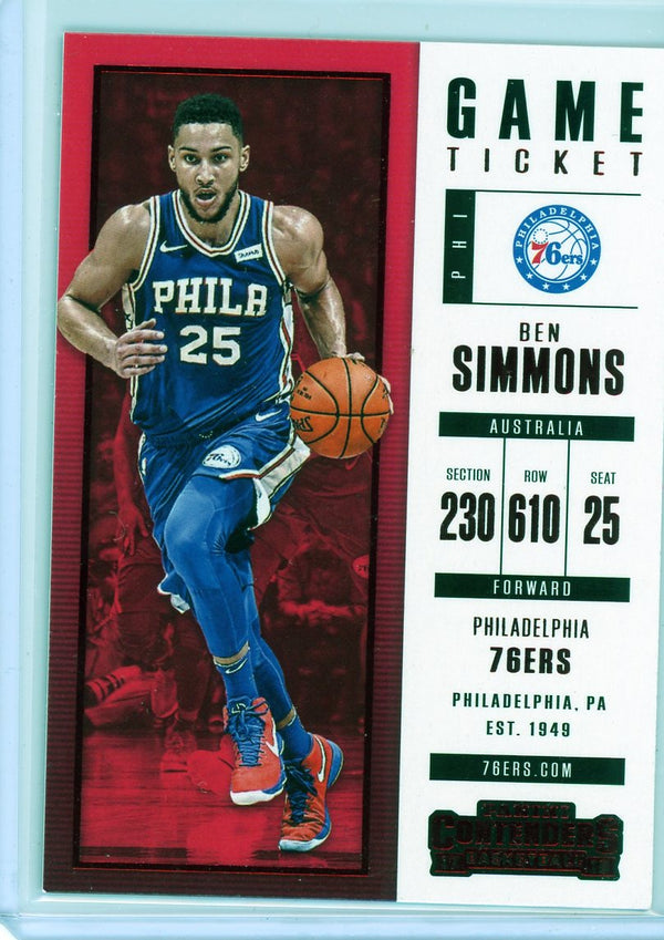 Ben Simmons - 2017-18 Contenders #25 - Red Foil