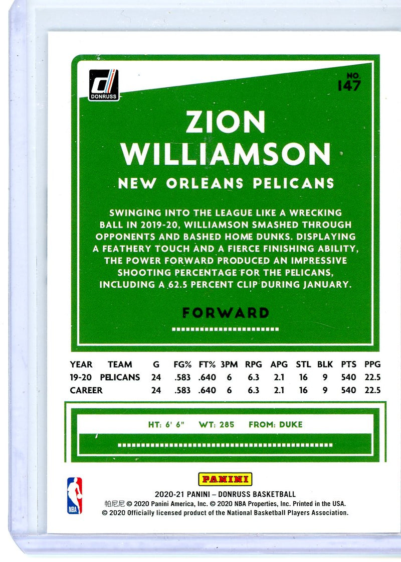 Zion Williamson - 2020-21 Donruss