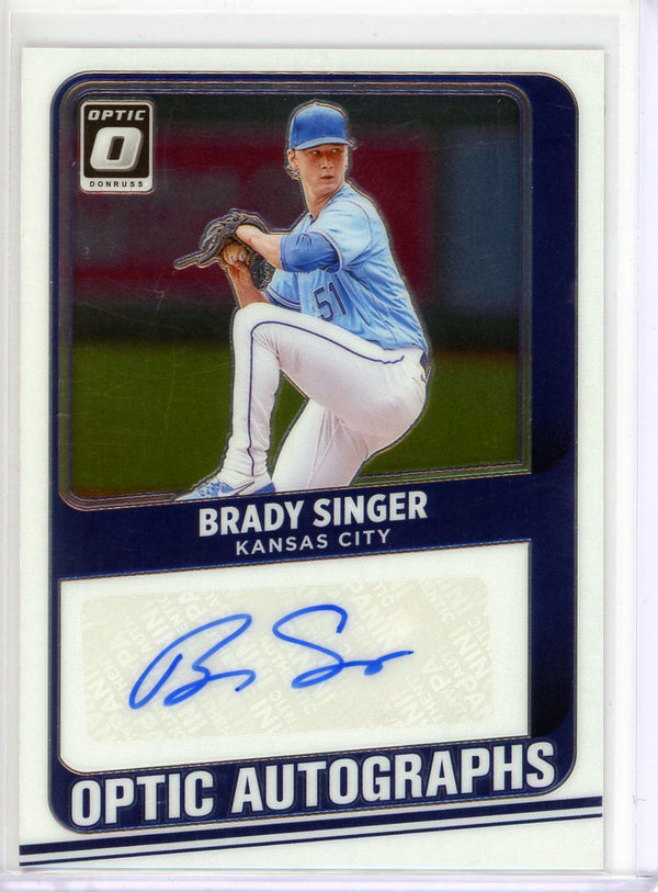 Brady Singer - 2021 Donruss Optic Baseball #OA-BS - Autograph