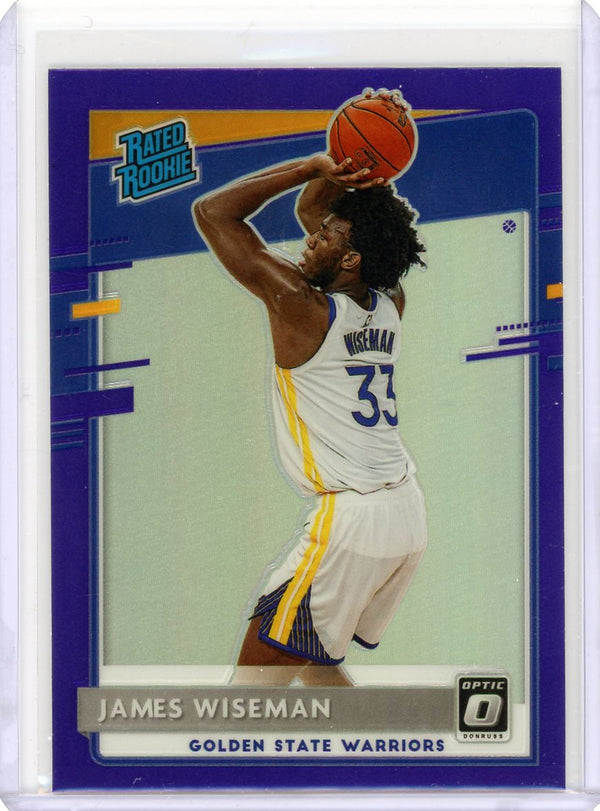 James Wiseman - 2020-21 Donruss Optic #152 - Purple Prizm Rated Rookie Card