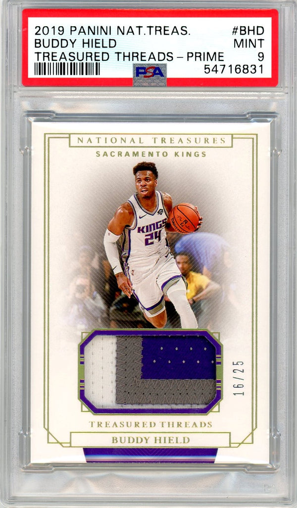 Buddy Hield - 2019 National Treasures #TH-BHD - PSA 9 Tri color patch 16/25