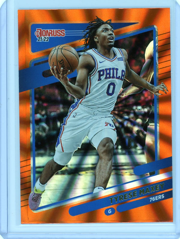 Tyrese Maxey - 2021-22 Donruss #48  - Orange Laser