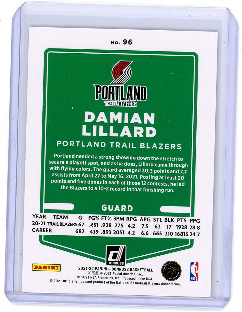 Damian Lillard - 2021-22 Donruss