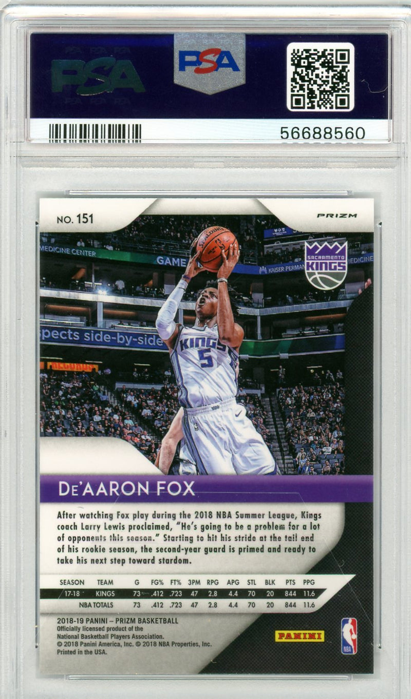 De'Aaron Fox - 2018 Panini Prizm