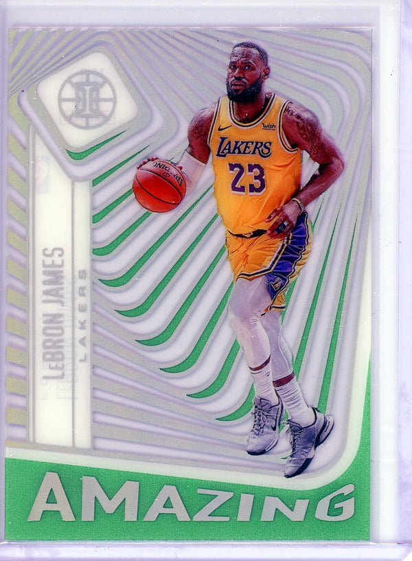 Lebron James - 2020-21 Panini Illusions #12 - Emerald Amazing Insert