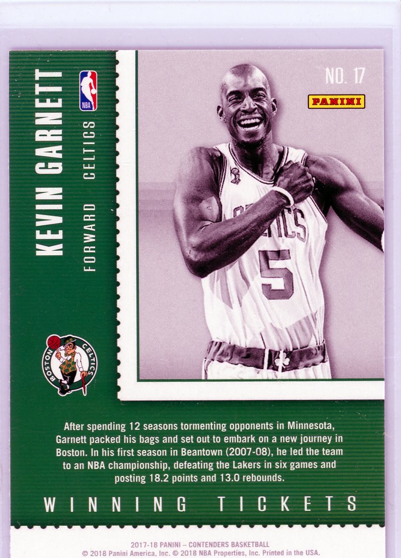 Kevin Garnett - 2017-18 Contenders