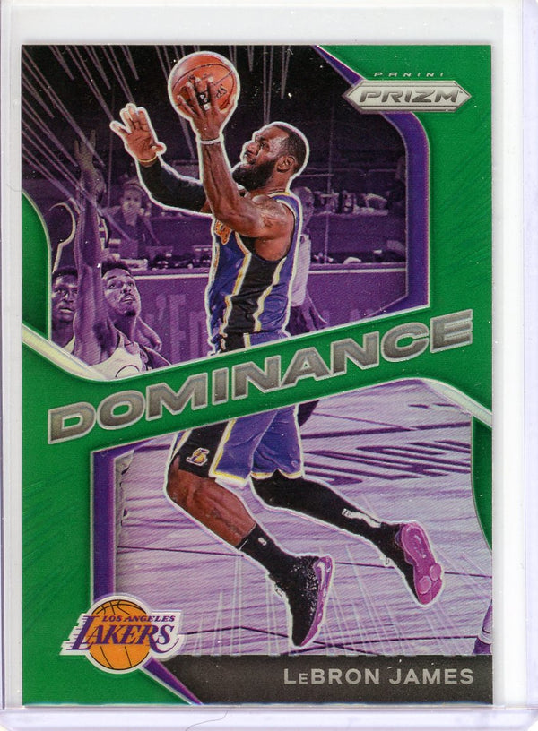 Lebron James - 2020-21 Panini Prizm #17 - Green Prizm Dominance