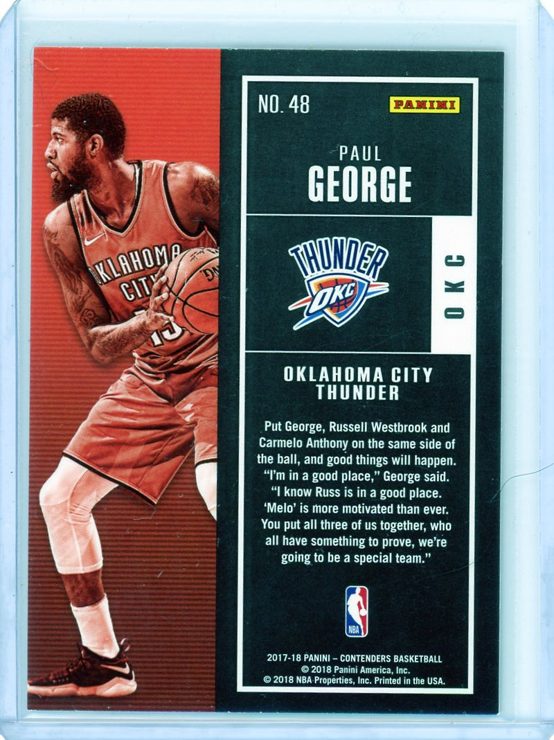 Paul George - 2017-18 Contenders