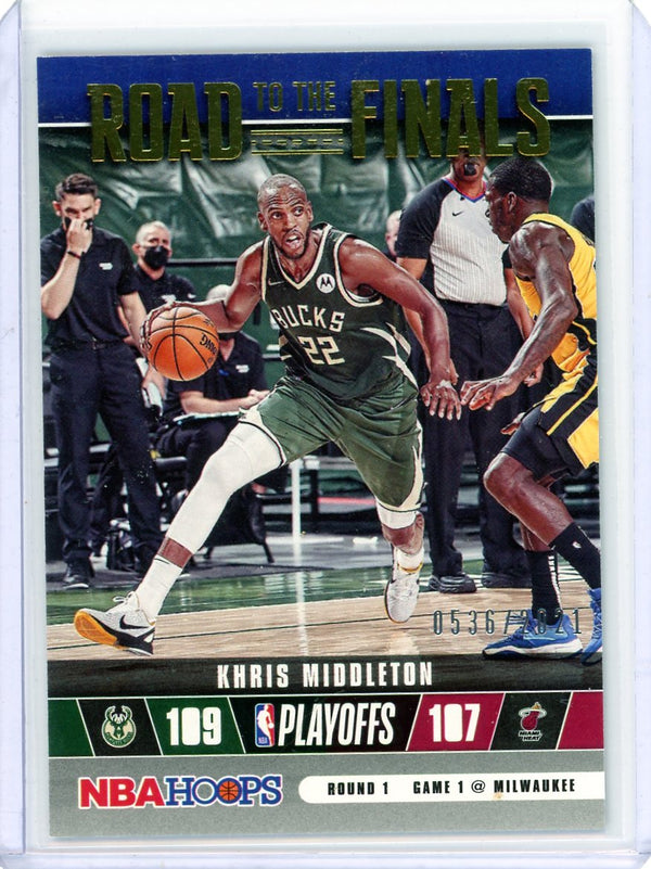 Khris Middleton - 2021-22 NBA Hoops #1 - Road to the Finals Numbered 536/2021