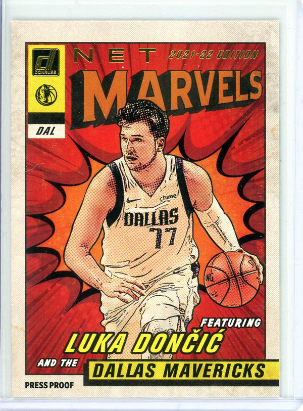 Luka Doncic - 2021-22 Donruss #1 - Net Marvels Gold Press Proof