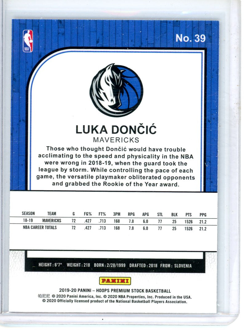 Luka Doncic - 2019-20 NBA Hoops Premium Stock