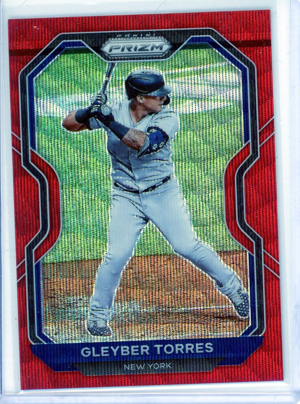 Gleyber Torres - 2021 Panini Prizm #199 - Red Wave Prizm Numbered 66/99