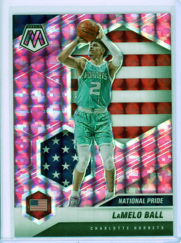 Lamelo Ball - 2020-21 Mosaic #257 - National Pride Pink Camo Prizm RC