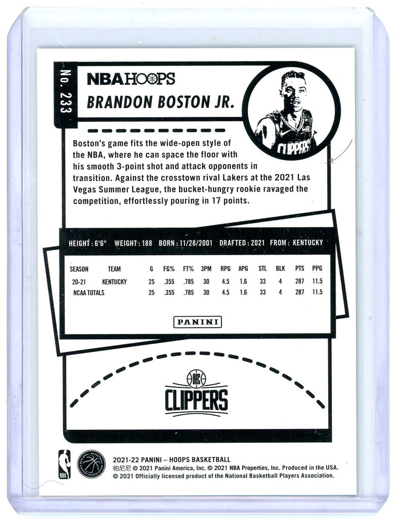 Brandon Boston Jr - 2021-22 NBA Hoops