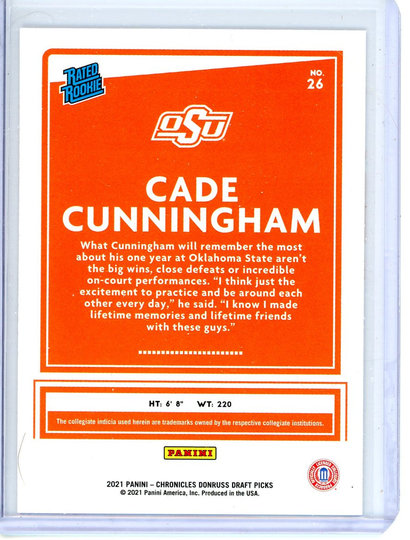 Cade Cunningham - 2021Chronicles Donruss Draft Picks