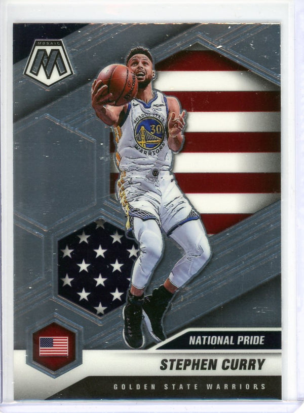 Stephen Curry - 2020-21 Mosaic #249 - National Pride