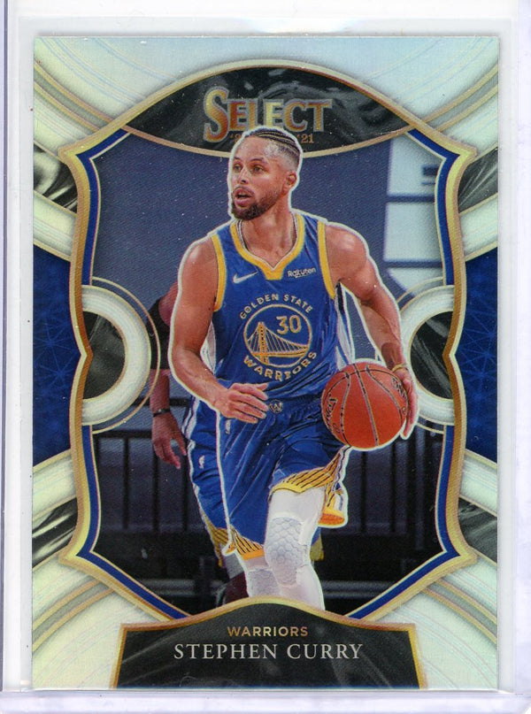 Stephen Curry - 2020-2021 Panini Select #57 - Silver Concourse Prizm