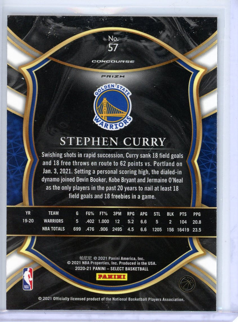 Stephen Curry - 2020-2021 Panini Select