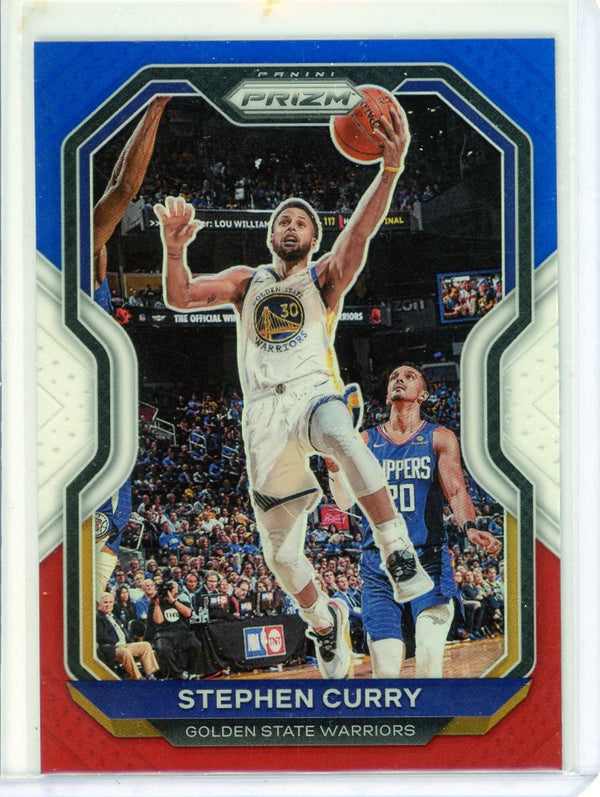 Stephen Curry - 2020-21 Panini Prizm #159 - Red, White, Blue Prizm