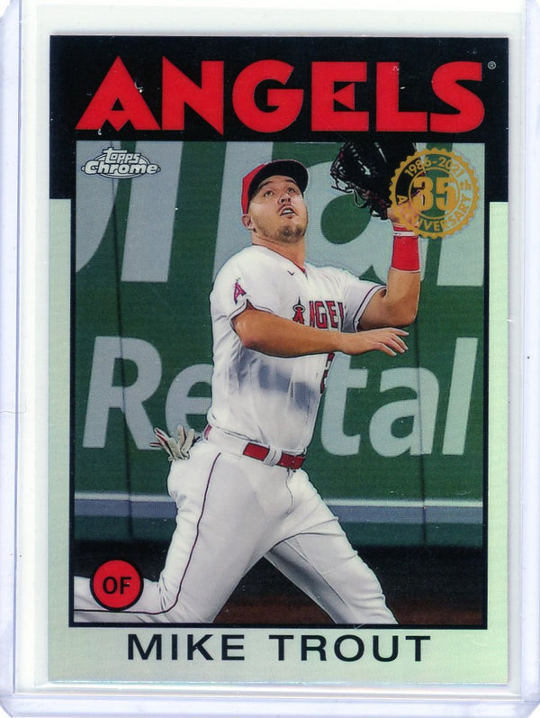 Mike Trout - 2021 Topps Chrome #86-BC2 - 1986 Anniversary Refractor