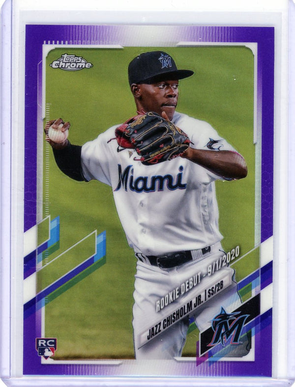 Jazz Chisholm Jr. - 2021 Topps Chrome #USC52 - Purple Rookie Debut Rookie Card