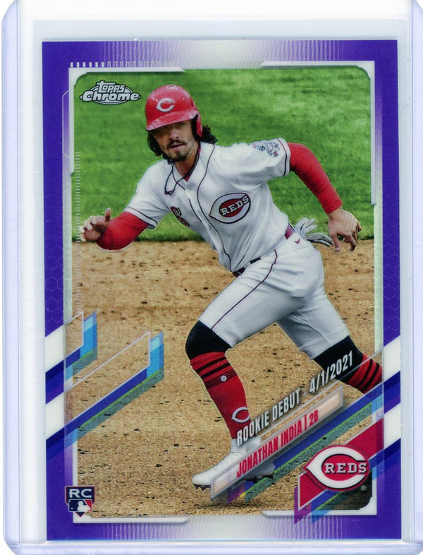 Jonathan India - 2021 Topps Chrome #USC96 - Purple Rookie Debut Rookie Card