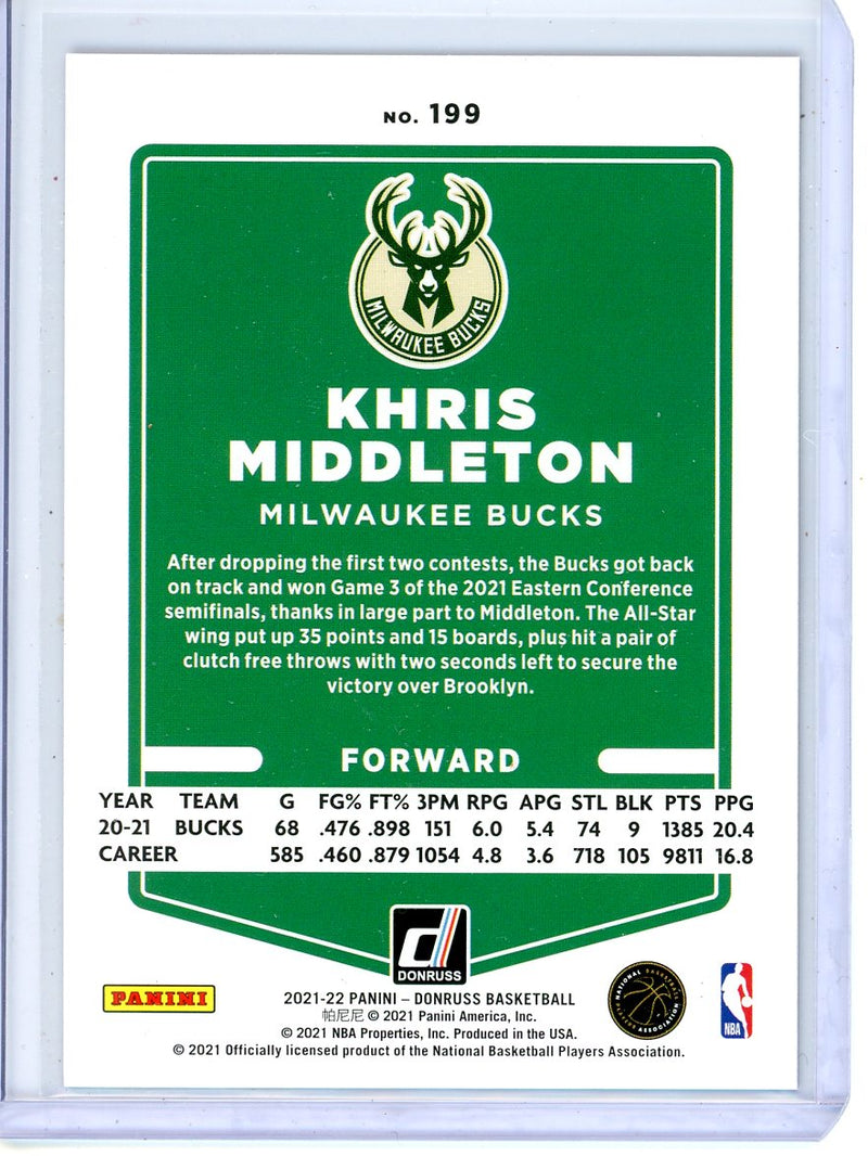 Khris Middleton - 2021-22 Donruss