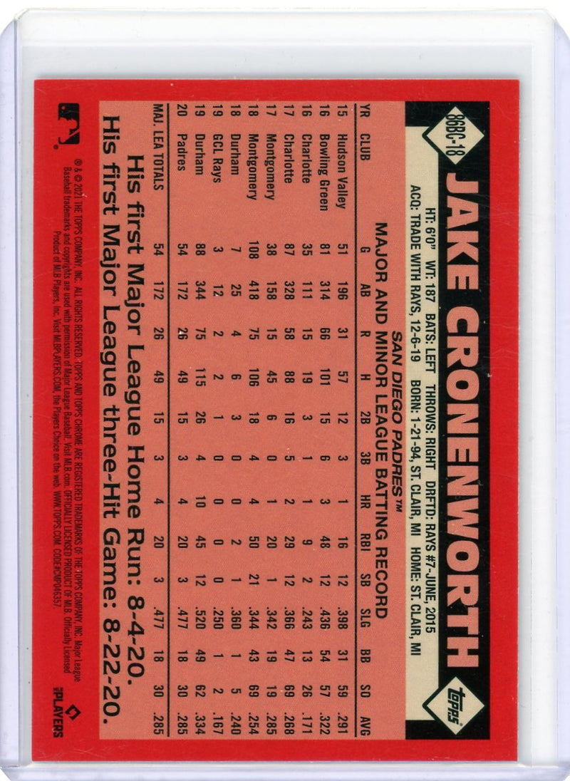 Jake Cronenworth - 2021 Topps Chrome