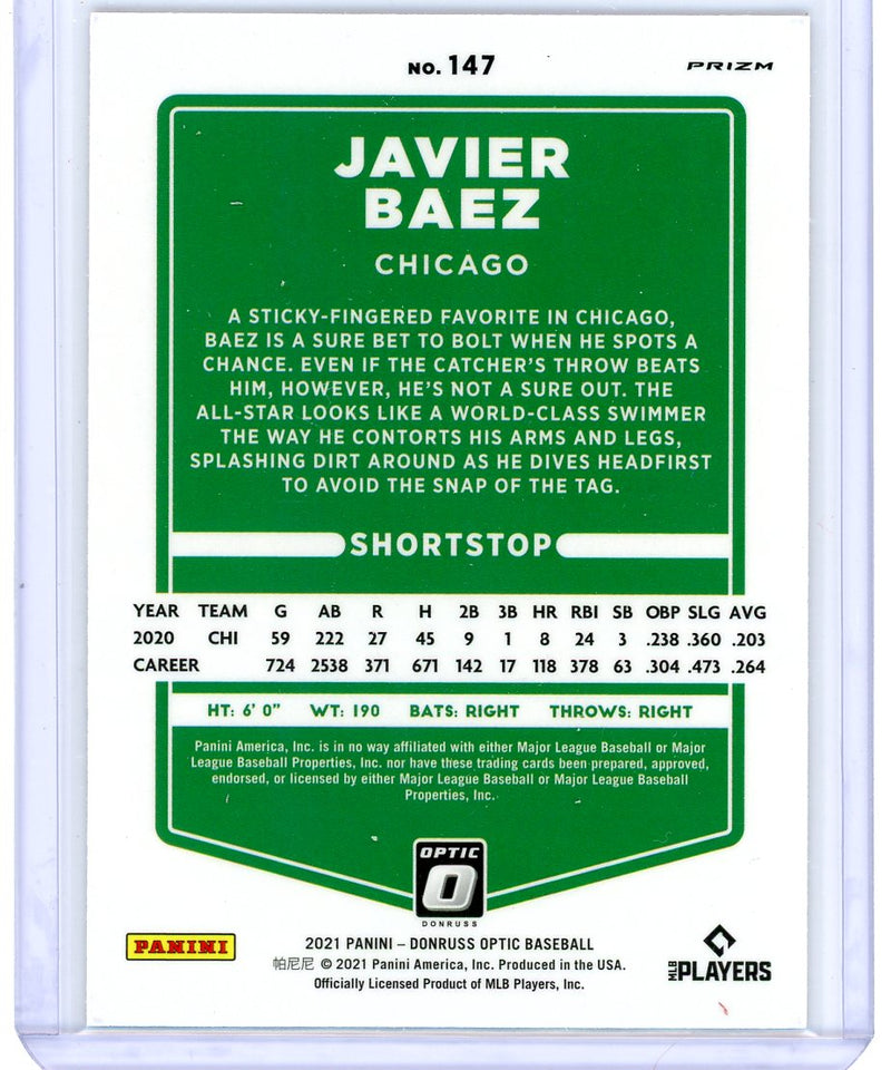 Javier Baez - 2021 Donruss Optic