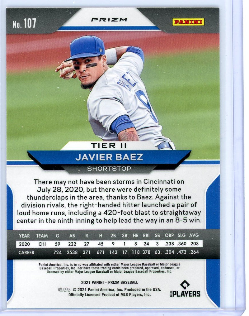 Javier Baez - 2021 Panini Prizm