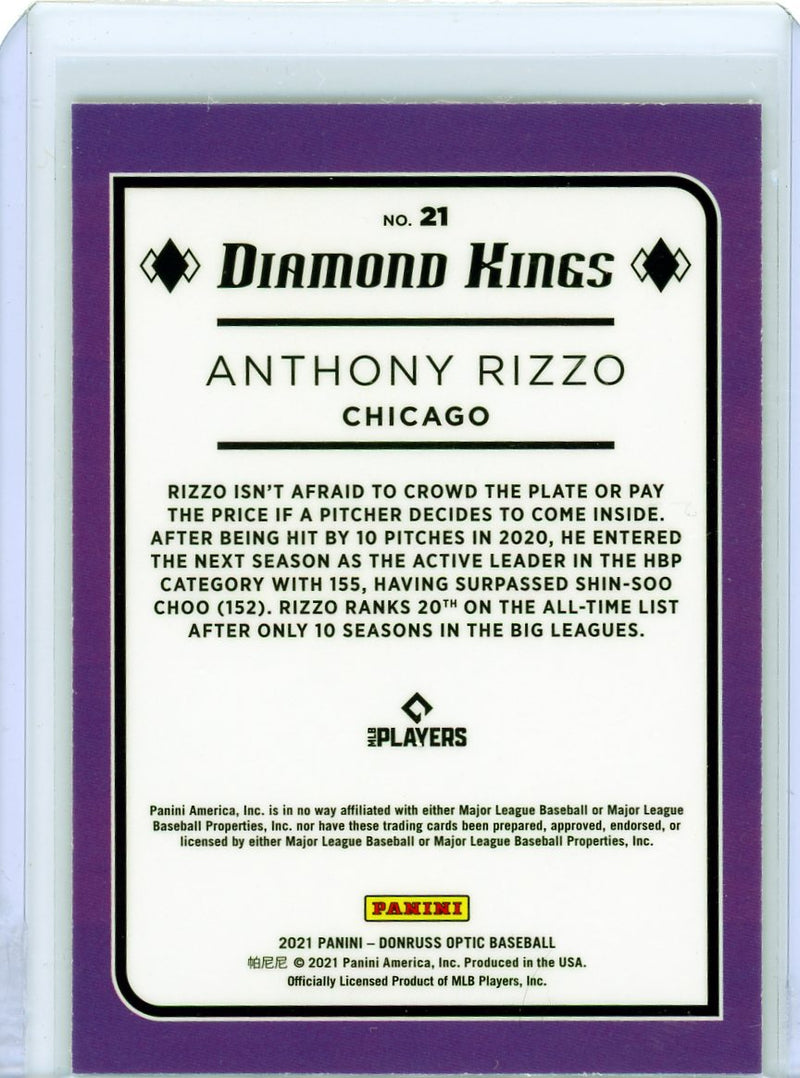 Anthony Rizzo - 2021 Donruss Optic