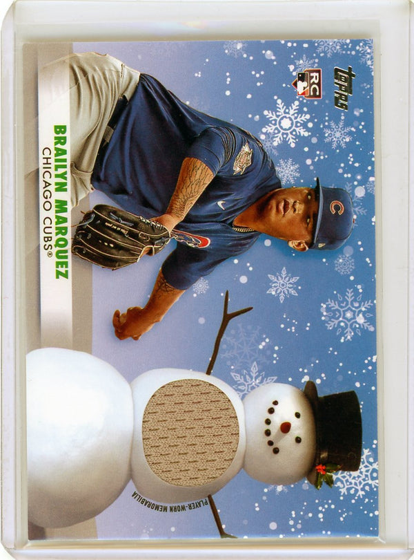 Brailyn Marquez - 2021 Topps Holiday #WRC-BM - Rookie Card Player Worn Relic