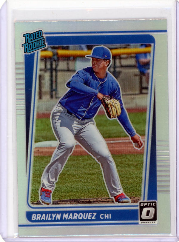 Brailyn Marquez - 2021 Donruss #32 - Chrome Silver Prizm Rated Rookie Card