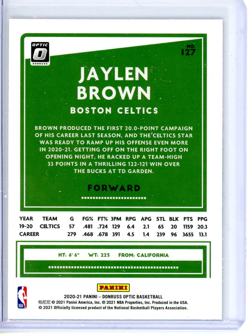 Jaylen Brown - 2020-21 Donruss Optic