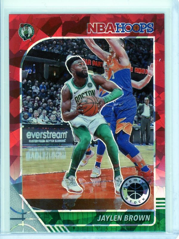 Jaylen Brown - 2019-20 NBA Hoops Premium Stock #7 - Red Cracked Ice