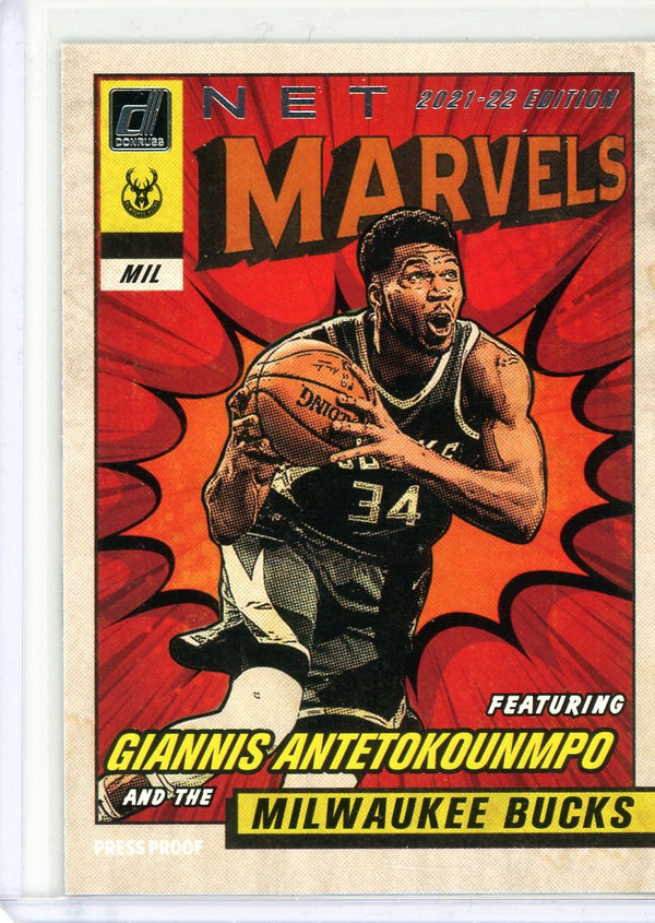 Giannis Antetokounmpo - 2021-22 Donruss #9 - Net Marvels