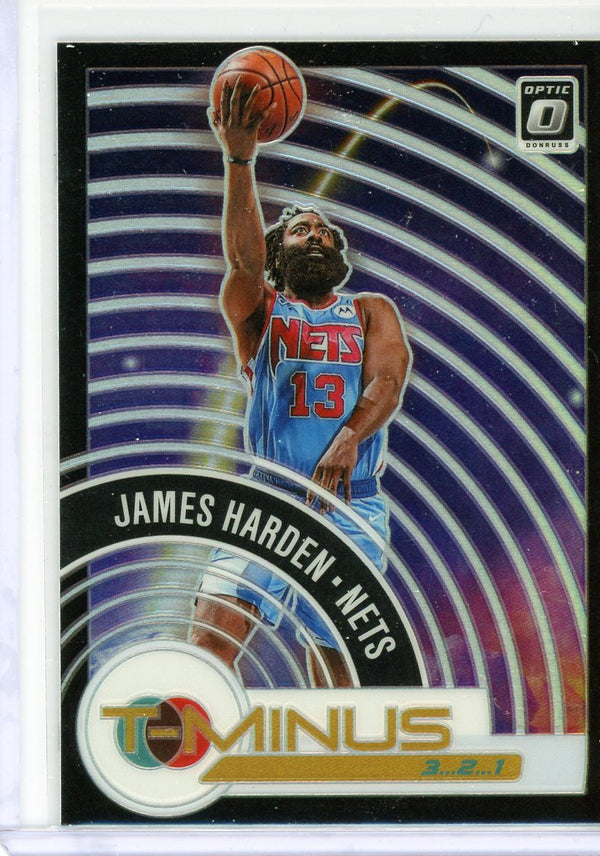 James Harden - 2020-21 Donruss Optic #7 - T minus Purple Holo Prizm