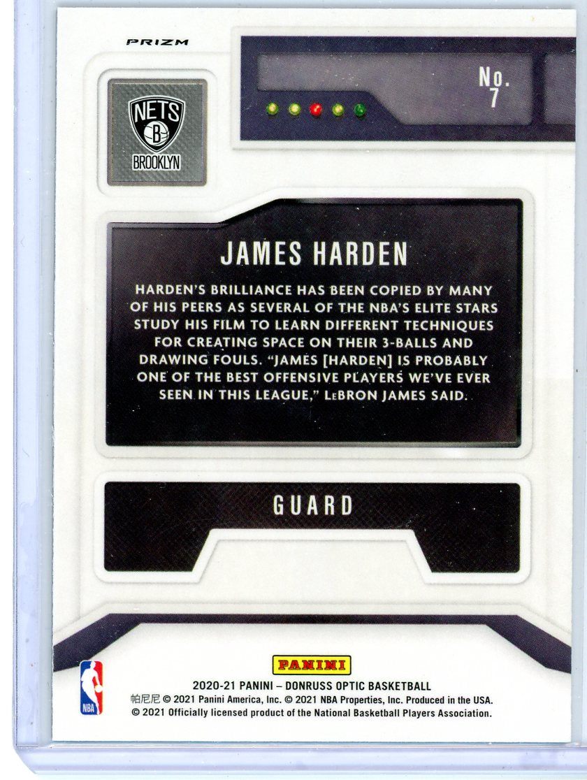 2020-21 Panini Illusions James Harden #65 Brooklyn Nets Basketball Base  Card