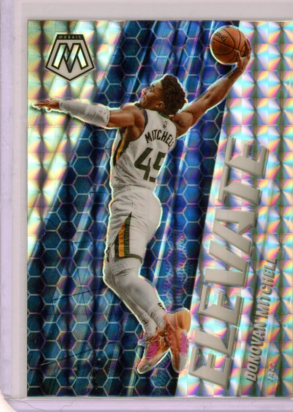 Donovan Mitchell - 2020-21 Mosaic #24 - Elevate Silver Prizm