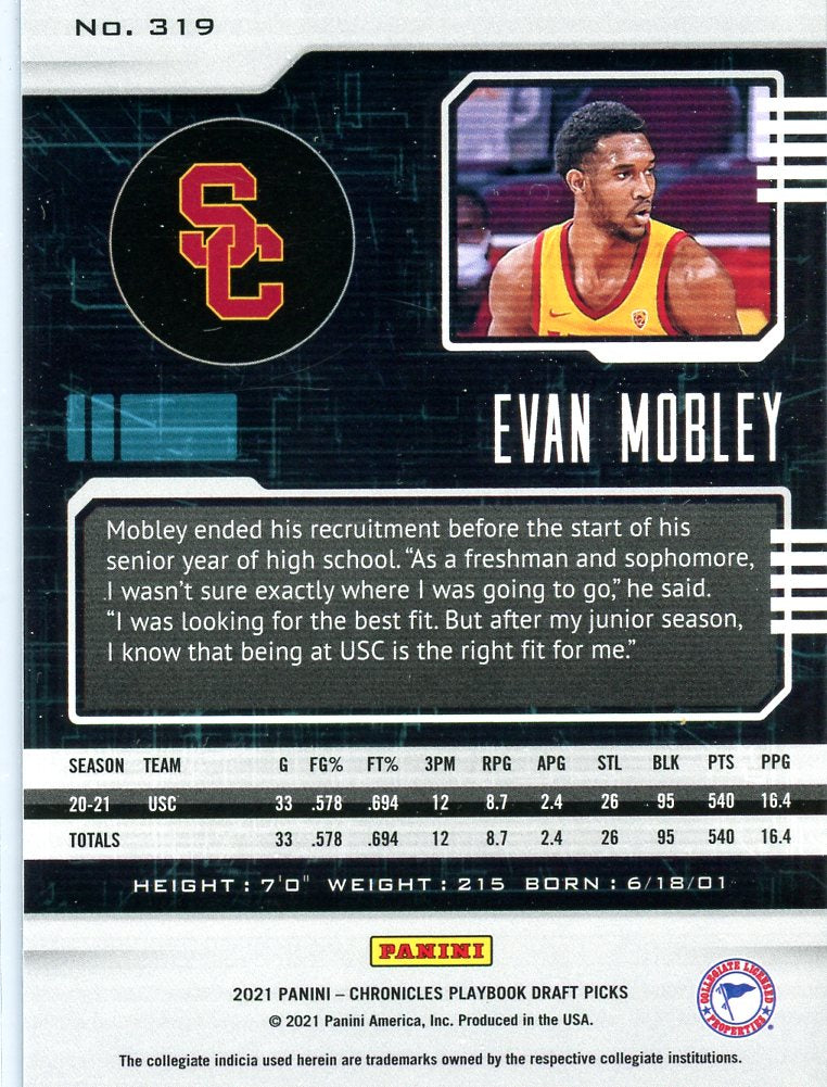 Evan Mobley - 2021 Chronicles Playbook Draft Picks